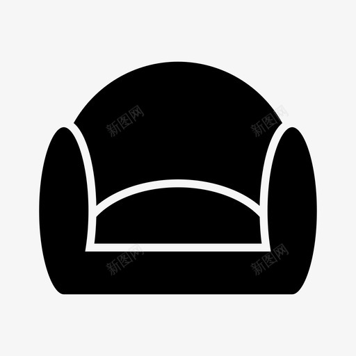沙发椅子装饰图标svg_新图网 https://ixintu.com 家具 座椅 椅子 沙发 装饰