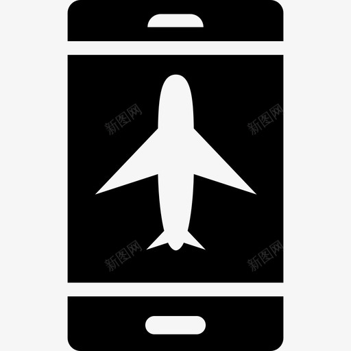 飞行模式移动智能手机图标svg_新图网 https://ixintu.com 智能手机 智能手机字形 移动 飞行模式