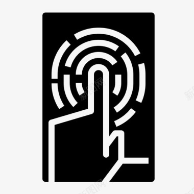 指纹身份证智能设备固态图标图标