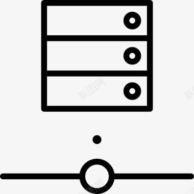 服务器中心连接图标图标