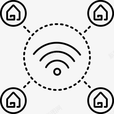 wifi家庭连接网络图标图标