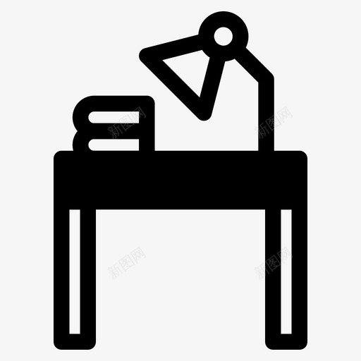桌本灯图书馆图标svg_新图网 https://ixintu.com 图书馆 桌本 灯