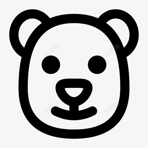 熊动物灰熊图标svg_新图网 https://ixintu.com 动物 头 极地 灰熊 熊 跳跃图标动物粗体线 野生