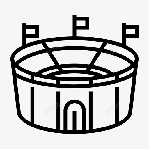 体育场竞技场体育馆图标svg_新图网 https://ixintu.com 体育 体育场 体育馆 城市和乡村城市景观 竞技场 足球