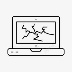 电脑坏了撞车坏了裂了图标高清图片