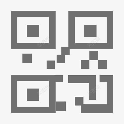 QR codesvg_新图网 https://ixintu.com QR code 填充 线性 简约 精美 扁平 手绘 商务 单色