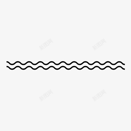 曲线边界凸起图标svg_新图网 https://ixintu.com 凸起 分隔线 曲线 波浪 边界