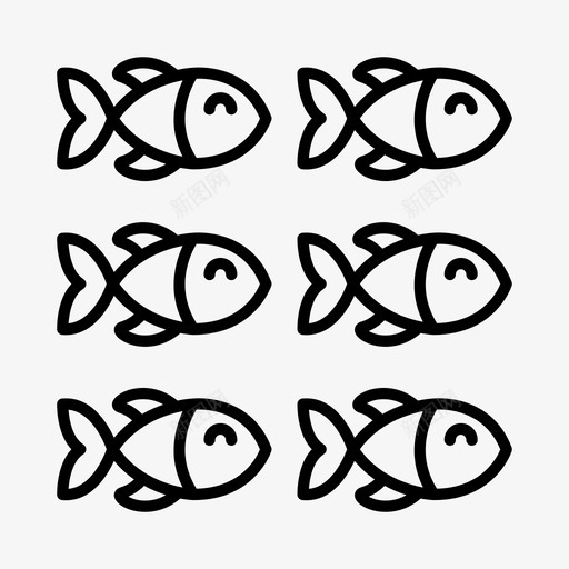 鱼类水族馆水生图标svg_新图网 https://ixintu.com 水族馆 水生 海洋 海洋生物 鱼类