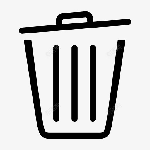 废纸篓垃圾桶删除图标svg_新图网 https://ixintu.com 删除 垃圾桶 废纸篓