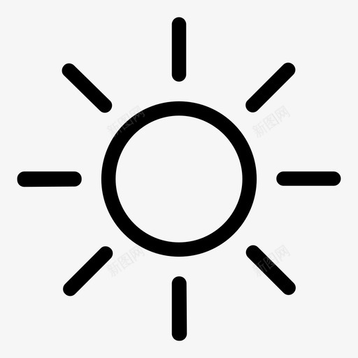 太阳光自然图标svg_新图网 https://ixintu.com 光 天气 天空 太阳 自然