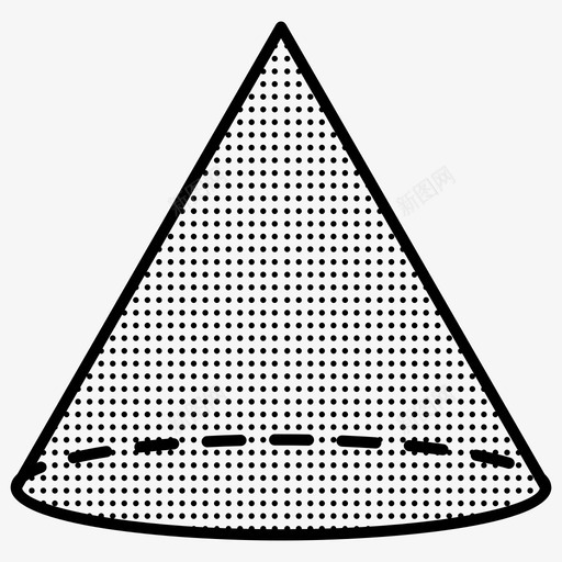 圆锥体点状物图标svg_新图网 https://ixintu.com 圆锥体 点状物