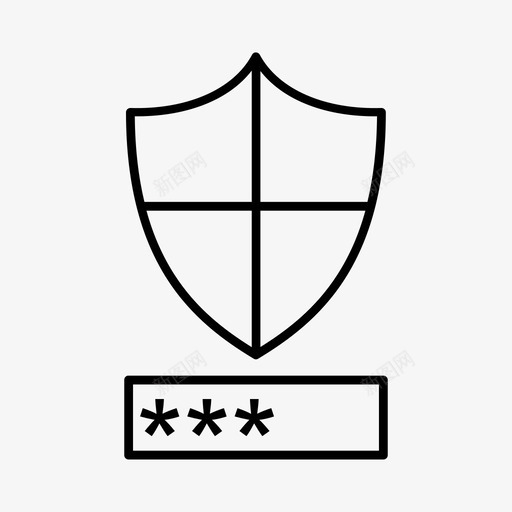 密码登录个人日程图标svg_新图网 https://ixintu.com 个人日程 密码 登录 盾牌 私人账户