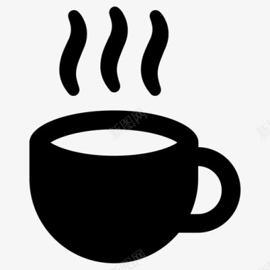咖啡早餐热咖啡图标图标