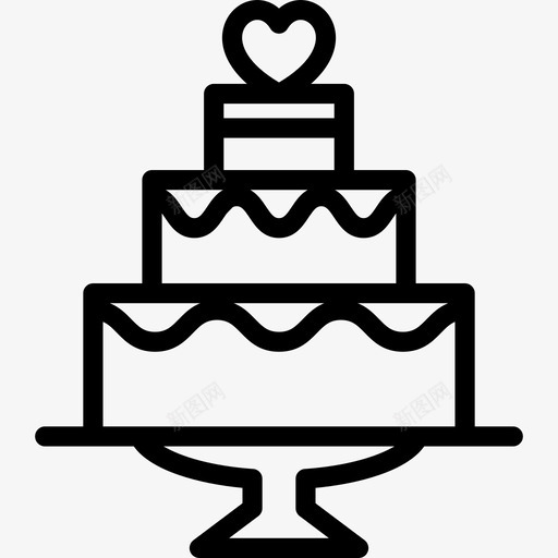 婚礼蛋糕食物我们的婚礼图标svg_新图网 https://ixintu.com 婚礼蛋糕 我们的婚礼 食物