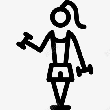女人训练女人直系女人图标图标