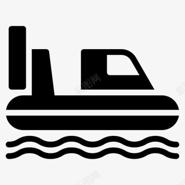 气垫船船游乐设施图标图标
