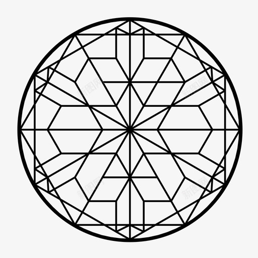 圆形图案图案几何图案图标svg_新图网 https://ixintu.com 几何图案 图案 圆形图案 圆形瓷砖图案 放射状图案 无缝