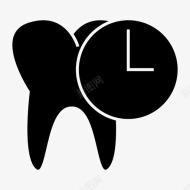 检查牙科时间表图标图标