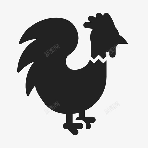 公鸡动物鸡图标svg_新图网 https://ixintu.com 公鸡 动物 母鸡 鸡