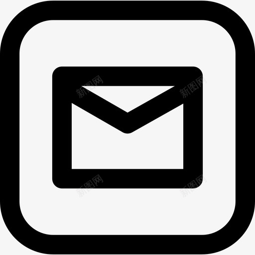 电子邮件按钮文本版线性图标svg_新图网 https://ixintu.com 文本版 电子邮件按钮 线性