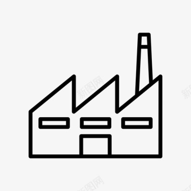 工业建筑工厂图标图标