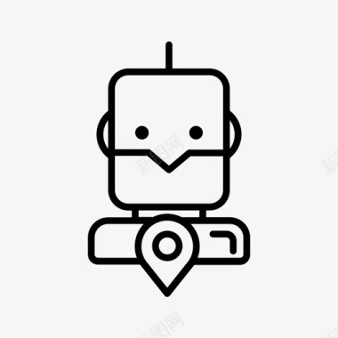 地理定位人工智能机器人地理定位机器人人工智能图标图标