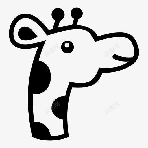 长颈鹿动物玩具动物图标svg_新图网 https://ixintu.com 动物 动物玩具 动物脸 可爱的动物 填充动物 长颈鹿