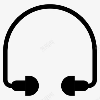 耳机耳塞听力图标图标