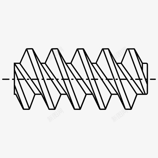 蜗轮几何机械旋转图标svg_新图网 https://ixintu.com 旋转 机械 蜗轮 蜗轮几何