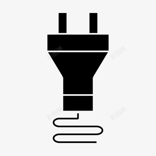 电源插头电缆电气图标svg_新图网 https://ixintu.com 电气 电源插头 电缆 计算机硬件符号