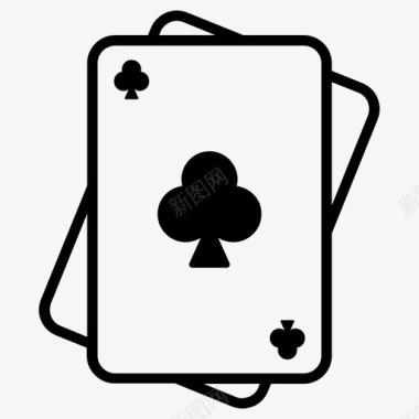 三叶草卡赌场赌场卡图标图标