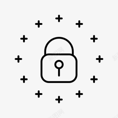 数据隐私政策gdpr锁图标图标