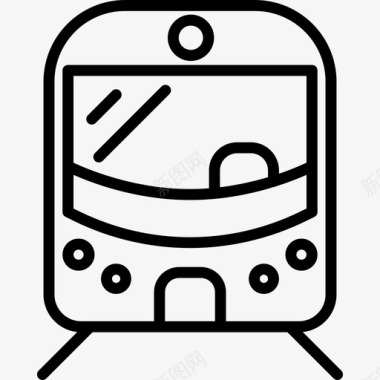 地铁列车前视图运输地铁图标图标
