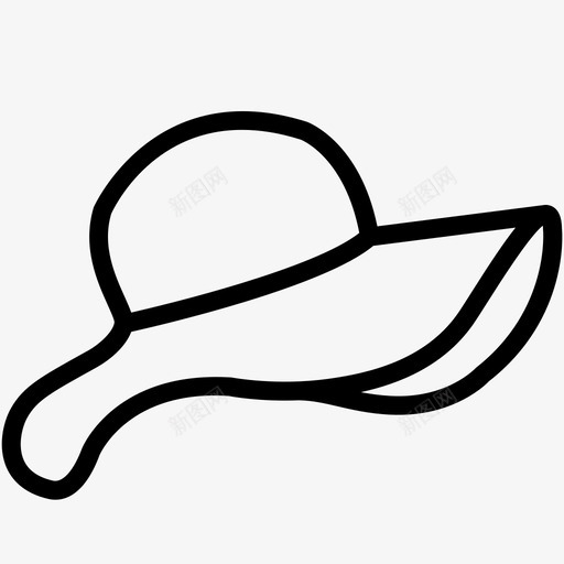太阳帽帽子服装图标svg_新图网 https://ixintu.com 夏季1 太阳帽 帽子 时尚 服装
