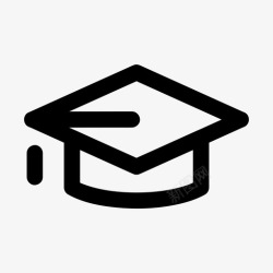 基本药物知识教育帽学位毕业生图标高清图片