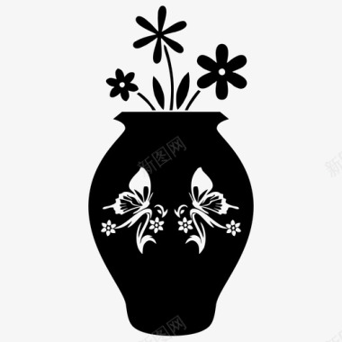 花瓶装饰品花图标图标