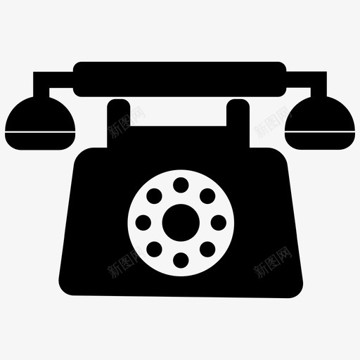 电话接听呼叫图标svg_新图网 https://ixintu.com 呼叫 填充样式Web 接听 电话 铃声