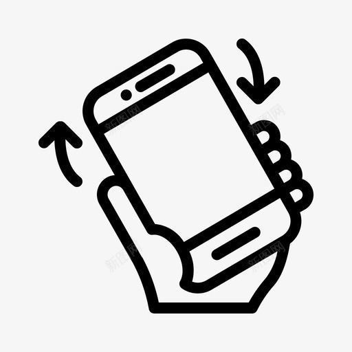 旋转你的智能手机手势手图标svg_新图网 https://ixintu.com 刷卡 手 手势 手势在智能手机上 旋转你的智能手机
