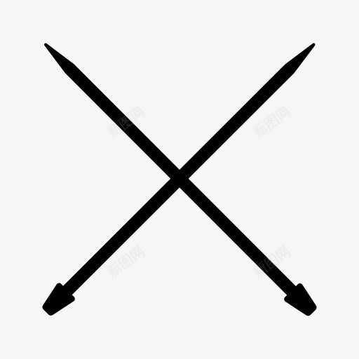 编织针工具图标svg_新图网 https://ixintu.com 工具 编织针