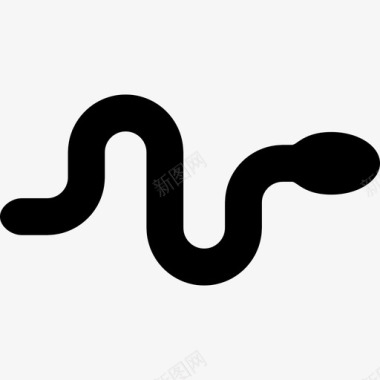 蛇面朝右动物动物的轮廓图标图标