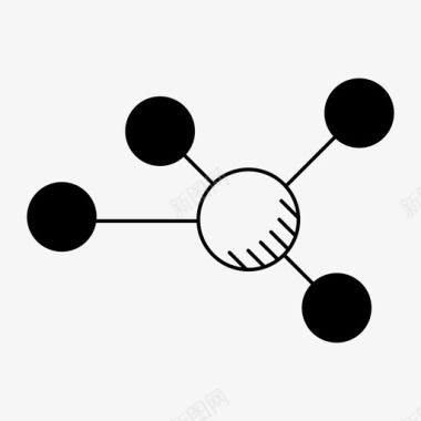 分子连接图标图标