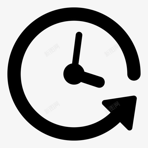 时钟逆时针历史图标svg_新图网 https://ixintu.com 历史 手表 时钟 时间 过去 逆时针