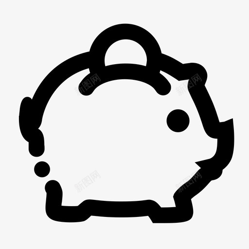 piggy banksvg_新图网 https://ixintu.com piggy bank 线性 单色 简约 商务