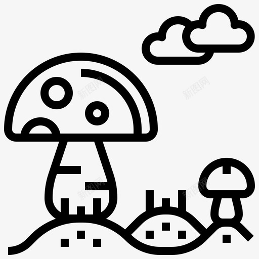 采购产品蘑菇食物真菌图标svg_新图网 https://ixintu.com 水果和蔬菜 真菌 自然 采购产品蘑菇 食物 麝香