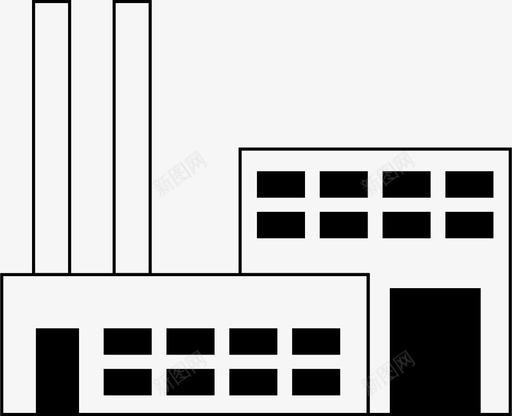 工厂经济工业图标svg_新图网 https://ixintu.com 工业 工厂 建筑 经济