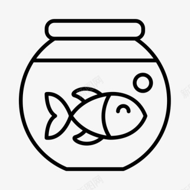 鱼动物水族馆图标图标