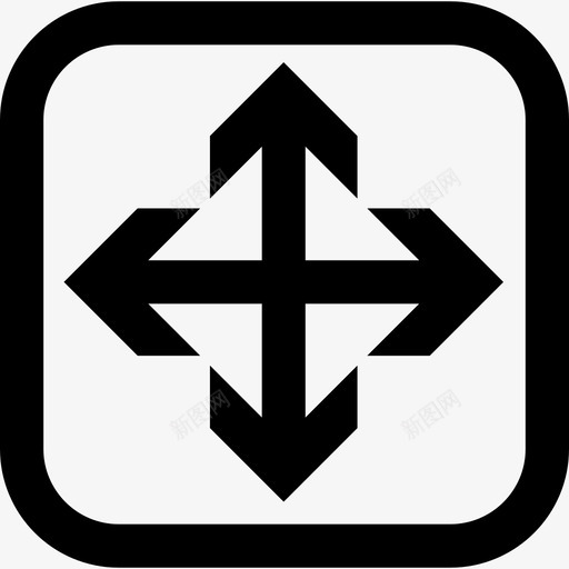 移动箭头按钮文本编辑线性图标svg_新图网 https://ixintu.com 文本编辑 移动箭头按钮 线性
