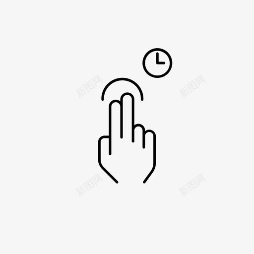 两个手指长按手势手图标svg_新图网 https://ixintu.com 两个手指长按 手 手势 点击 触摸 触摸手势图标