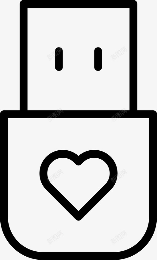 驱动器文件心图标svg_新图网 https://ixintu.com 存储 心 数字技术薄 文件 爱 记忆 驱动器