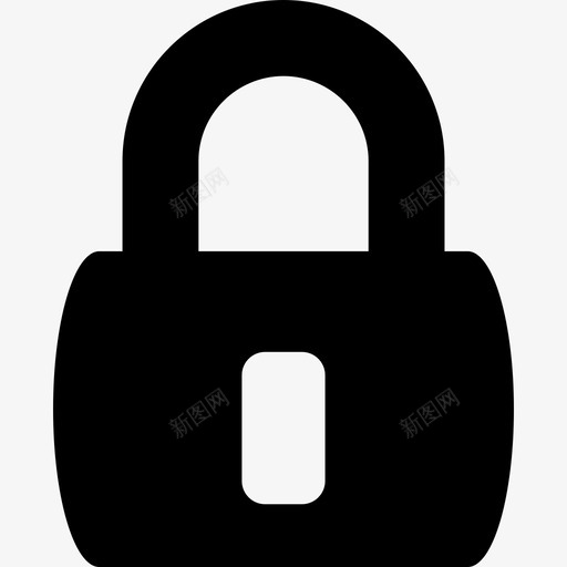 锁定挂锁安全网络象形图图标svg_新图网 https://ixintu.com 安全 网络象形图 锁定挂锁